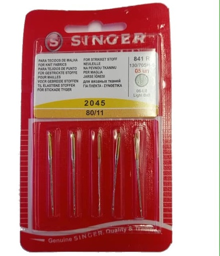 [2045-11BLISTER] AGUJA PTA DE BOLA SINGER Nø 11